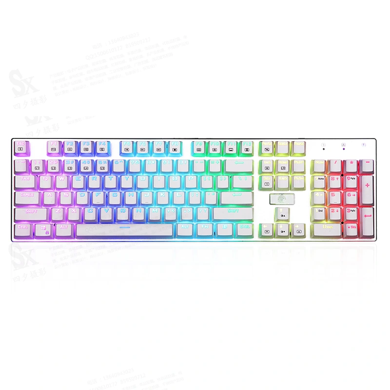 104 Düymələr RGB Mexanik Oyun Klaviaturası USB Simli