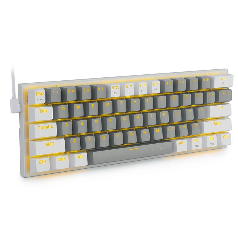 61 KEY 60% Simli LED mexaniki oyun klaviaturası
