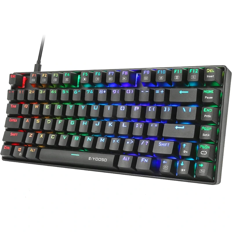 81 Düymələr RGB Mexanik Oyun Klaviaturası Suya Davamlı