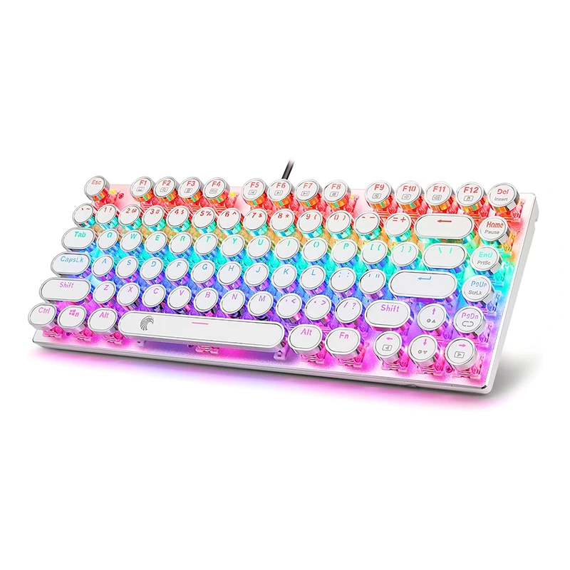 81Keys Yazı Makinası Mexanik Klaviatura Rainbow