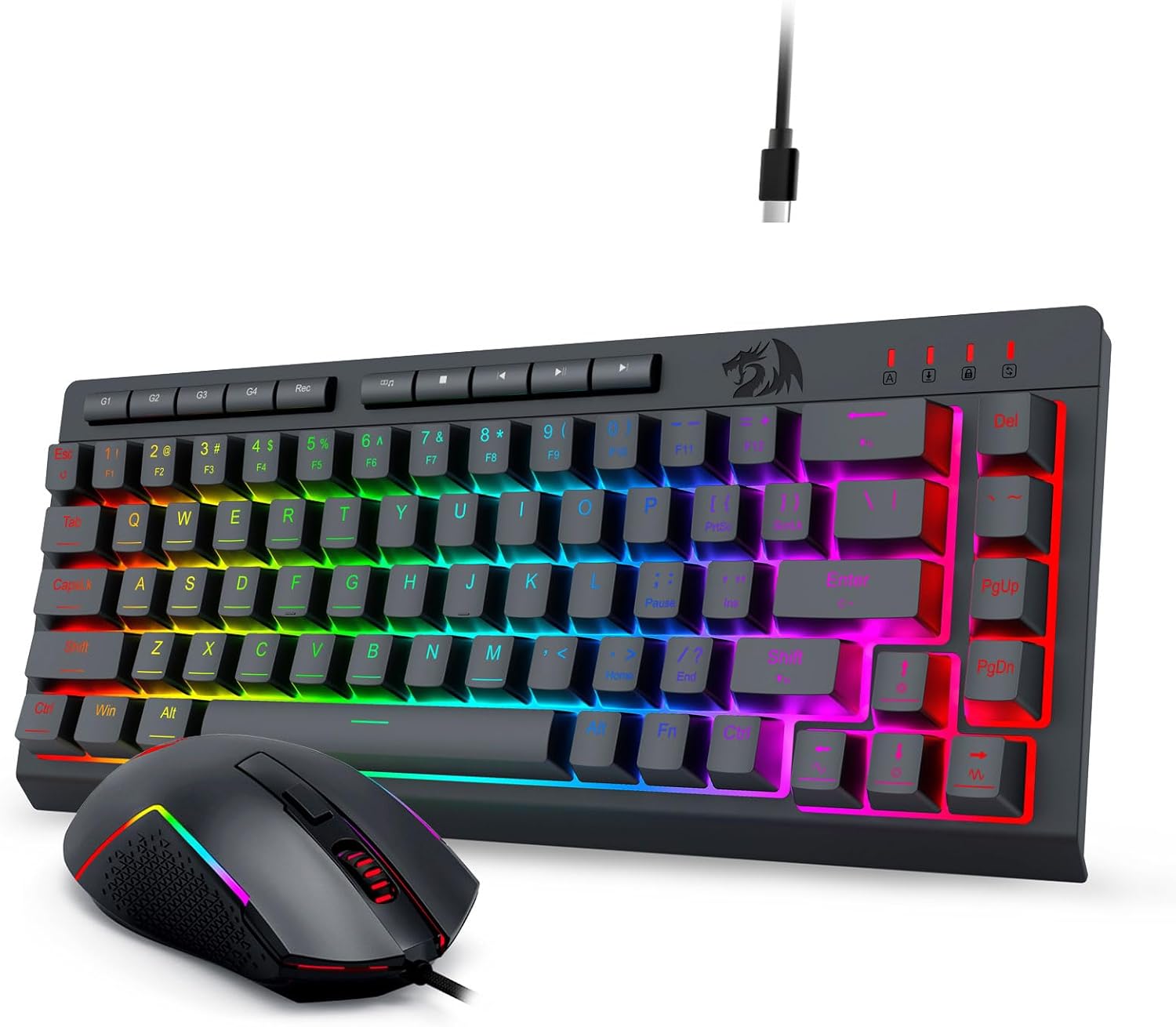Qara S157 RGB Simli Simli Gaming Klaviatura və Mouse Combo