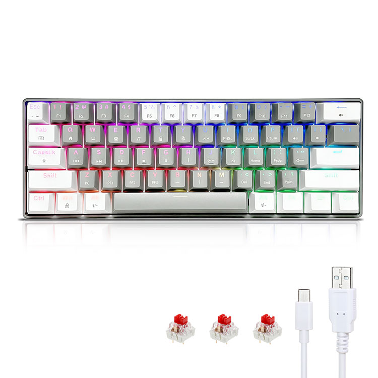 Portativ 60% RGB Mexanik Oyun Klaviaturası