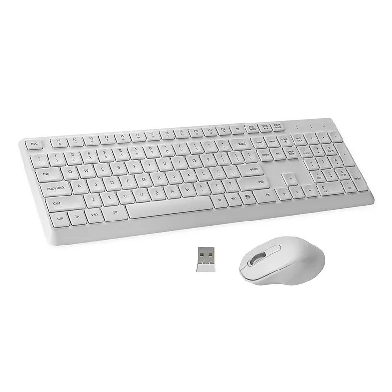 White 2.4ghz simsiz klaviatura və siçan kombinatı