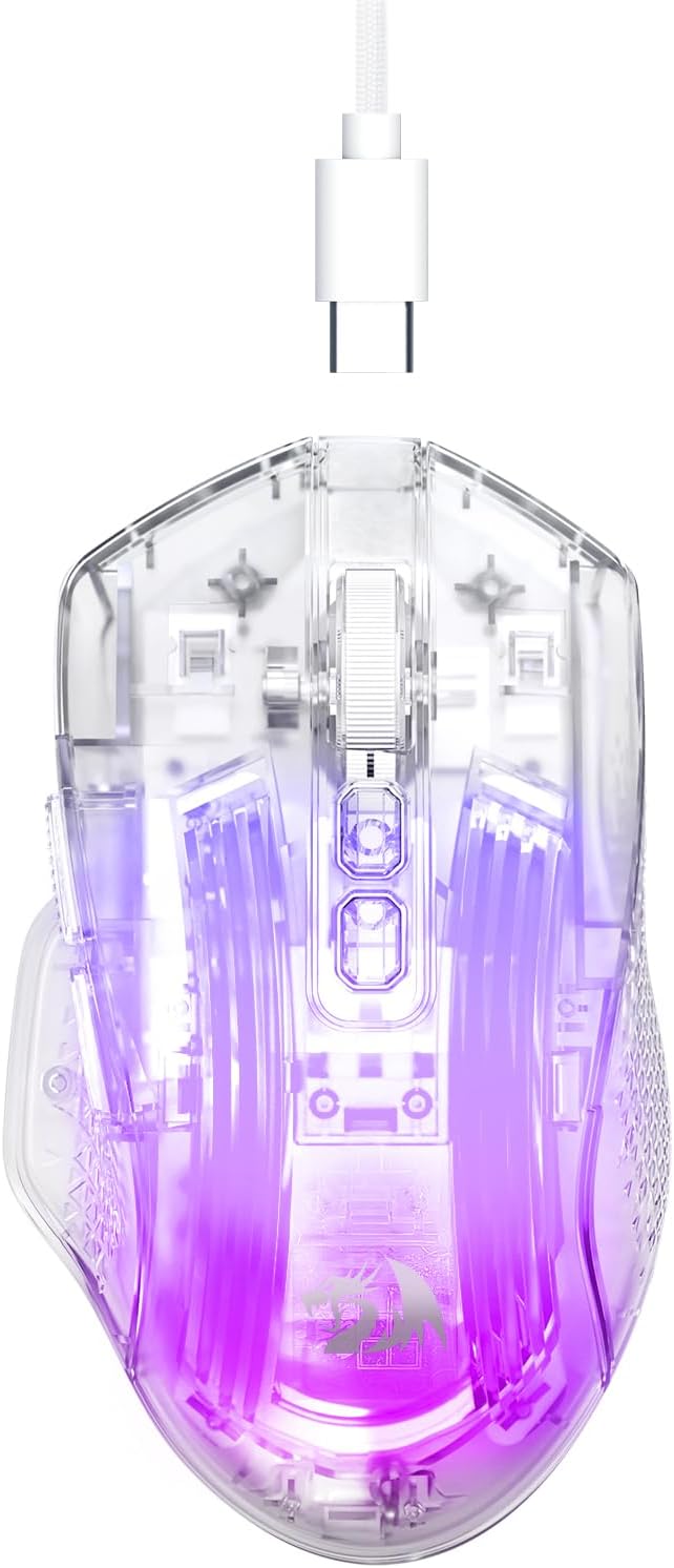 White M695CT 24.000 DPI 8 RGB LED Backlit rejimi rejimi oyun siçan